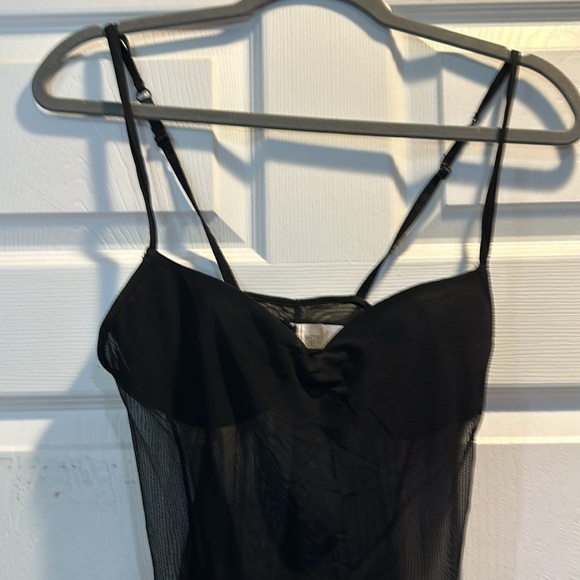 Vintage Victoria’s Secret Sheer Mesh Garter Slip Teddy 34B - Picture 4 of 10